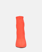 MARGOT - stivaletti in lycra arancione con tacco