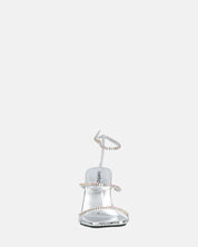 RAHA - sandali in glassy argento con gemme