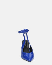 ADENIKE - décolleté con lacci in glassy blu