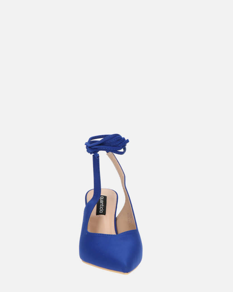IOLE scarpe con tacco a spillo in lycra blu QUANTICLO