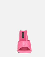 BUKET - sandali con tacco in rosa coccodrillo