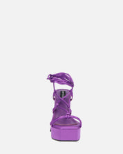 LORINA - sandali con tacco e platform in lycra viola