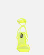 LUCE - sandali con tacco e lacci gialli