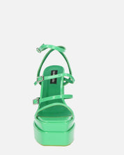 TEXA - sandali con cinturino e tacco alto in verde