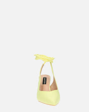 IOLE - escarpins talons aiguille lycra jaune