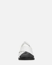 MICH - sandales blanches avec simili cuir rembourré