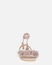 VALERY - sandali in camoscio beige con lacci