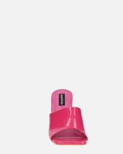 MARGHERITA - sandales compensées en glassy fuchsia crocodile