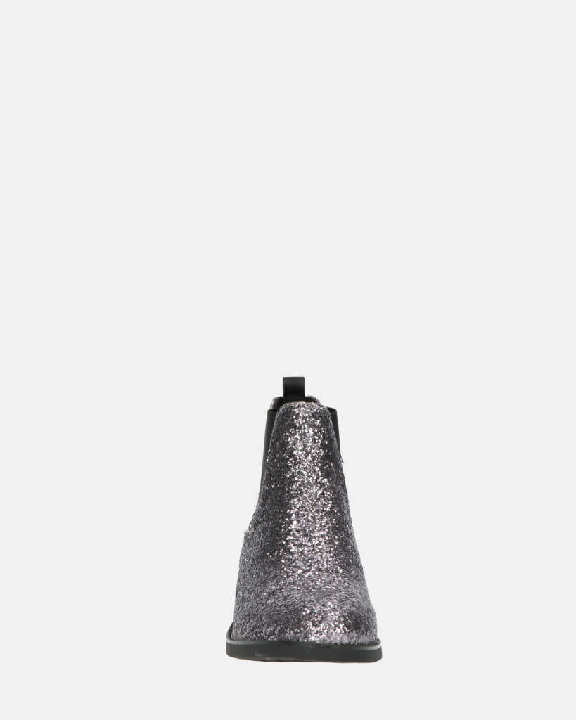 SOPHIE - stivaletto stile chelsea in glitter grigio