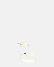LACEY - sandali infradito bassi bianchi con lacci