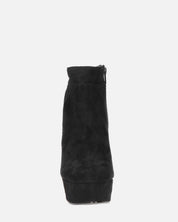 KYRA - stivaletto con tacco in camoscio nero