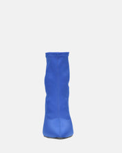 MARGOT - stivaletti in lycra blu con tacco