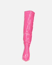 LOLY - stivale con tacco in glassy fuchsia