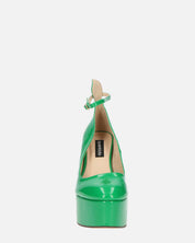 SOLEIL - chaussures à talons en vert glassy