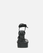LORINA - sandali con tacco e platform in lycra nero