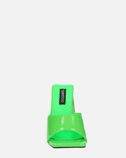 KAMELYA - scarpe con tacco squadrato in glassy verde