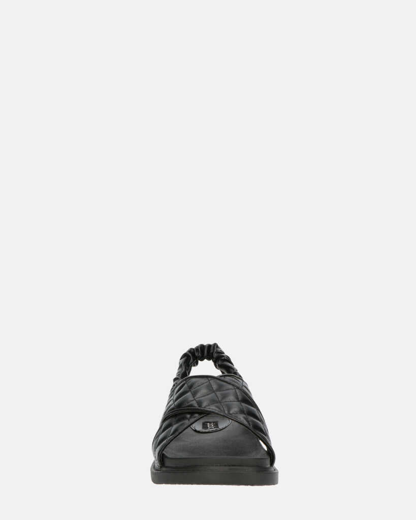 MICH - sandali neri con ecopelle padded