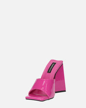 KAMELYA - scarpe con tacco squadrato in glassy viola