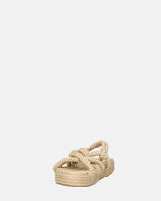 MARIYA - sandales en corde tressée beige