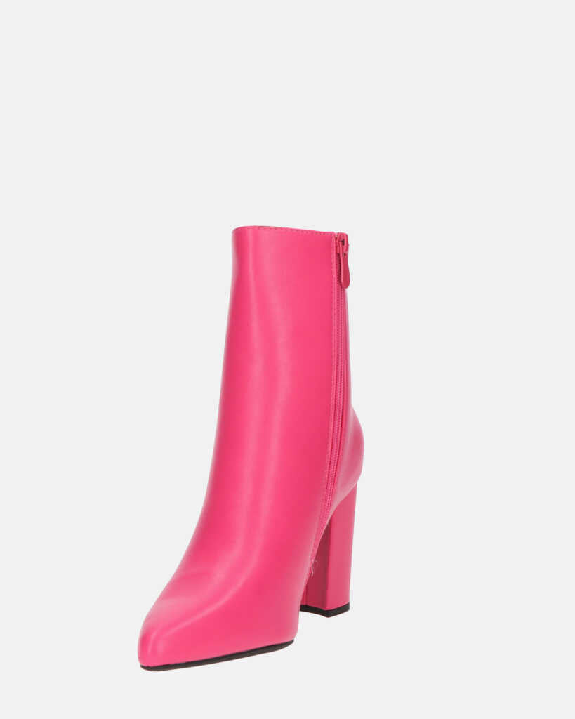 OLIVIA - stivaletti con cerniera in PU fucsia