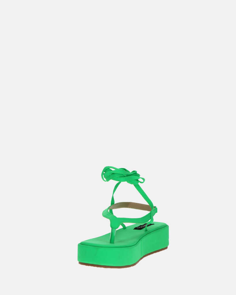 YULIYA - sandali platform verde