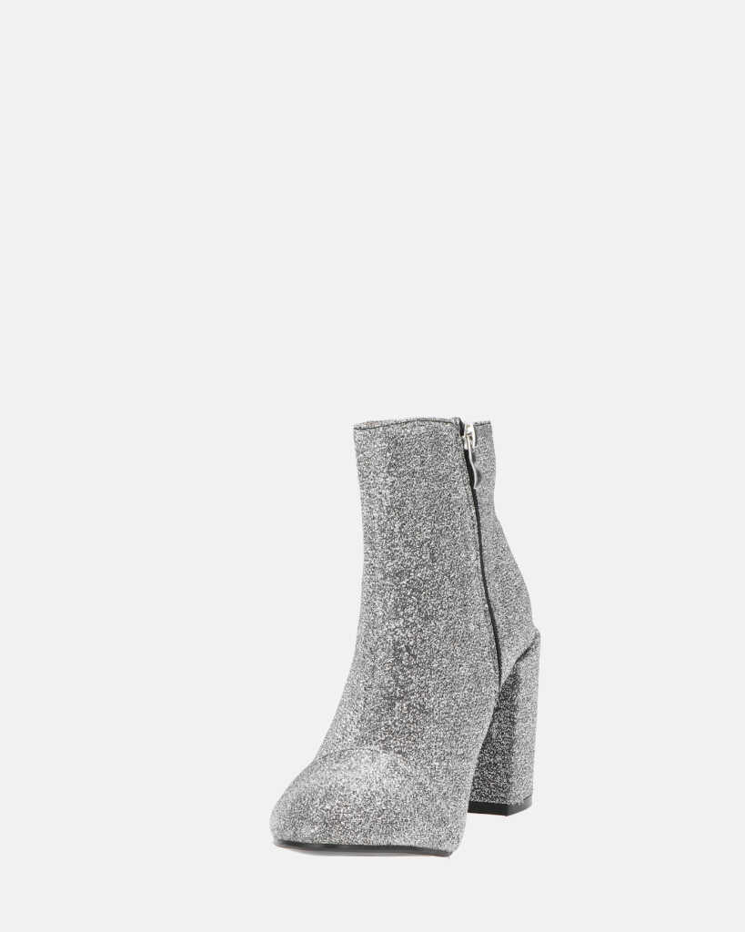 IRENE - stivaletto in glitter grigio