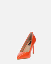 PORSHA - decolette in glassy arancione con tacco a spillo