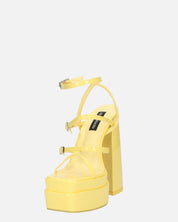 TEXA - sandali con cinturino e tacco alto in giallo