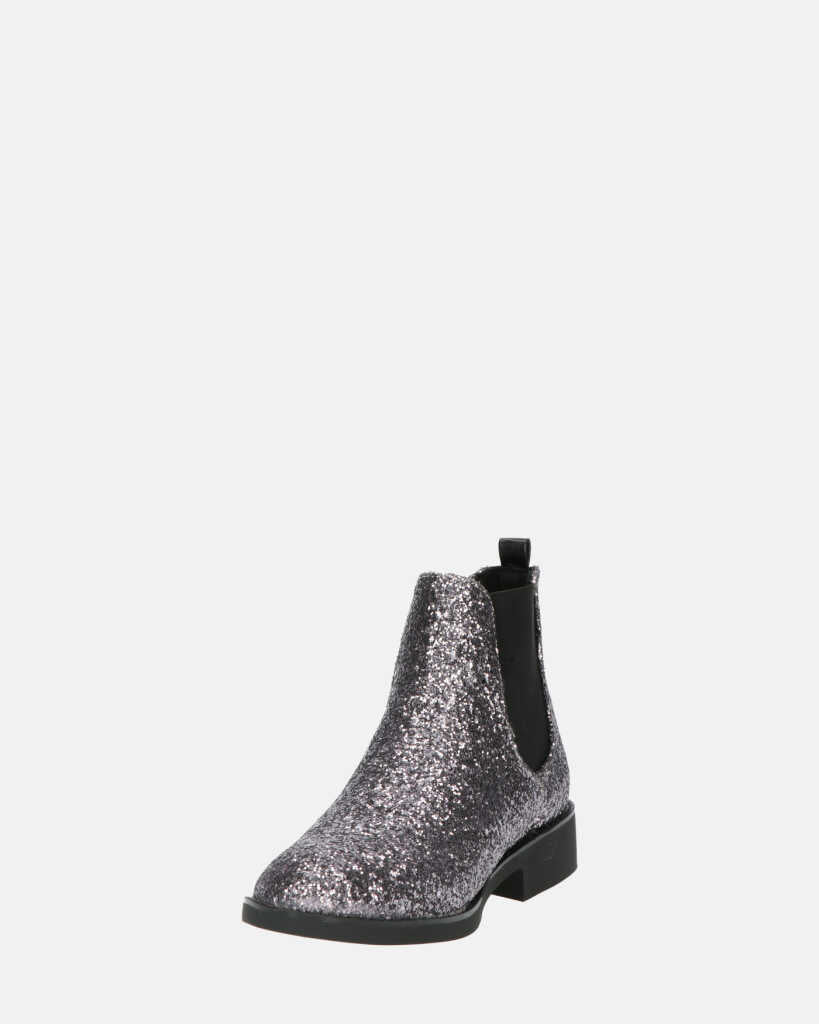 SOPHIE - stivaletto stile chelsea in glitter grigio