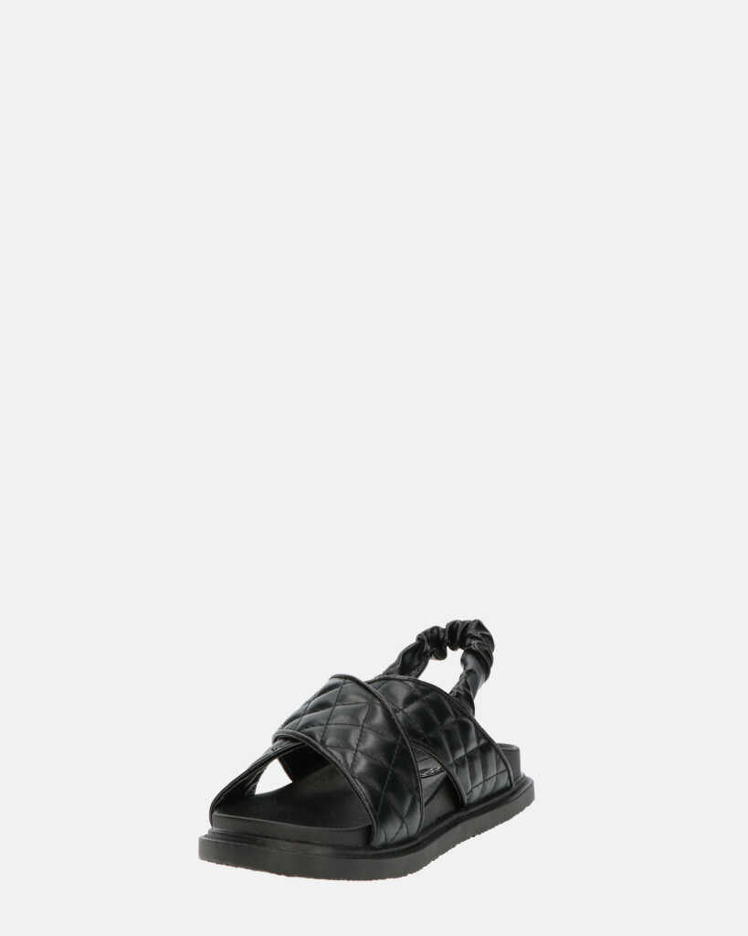 MICH - sandali neri con ecopelle padded