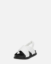 MICH - sandales blanches avec simili cuir rembourré