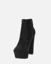 KYRA - stivaletto con tacco in camoscio nero