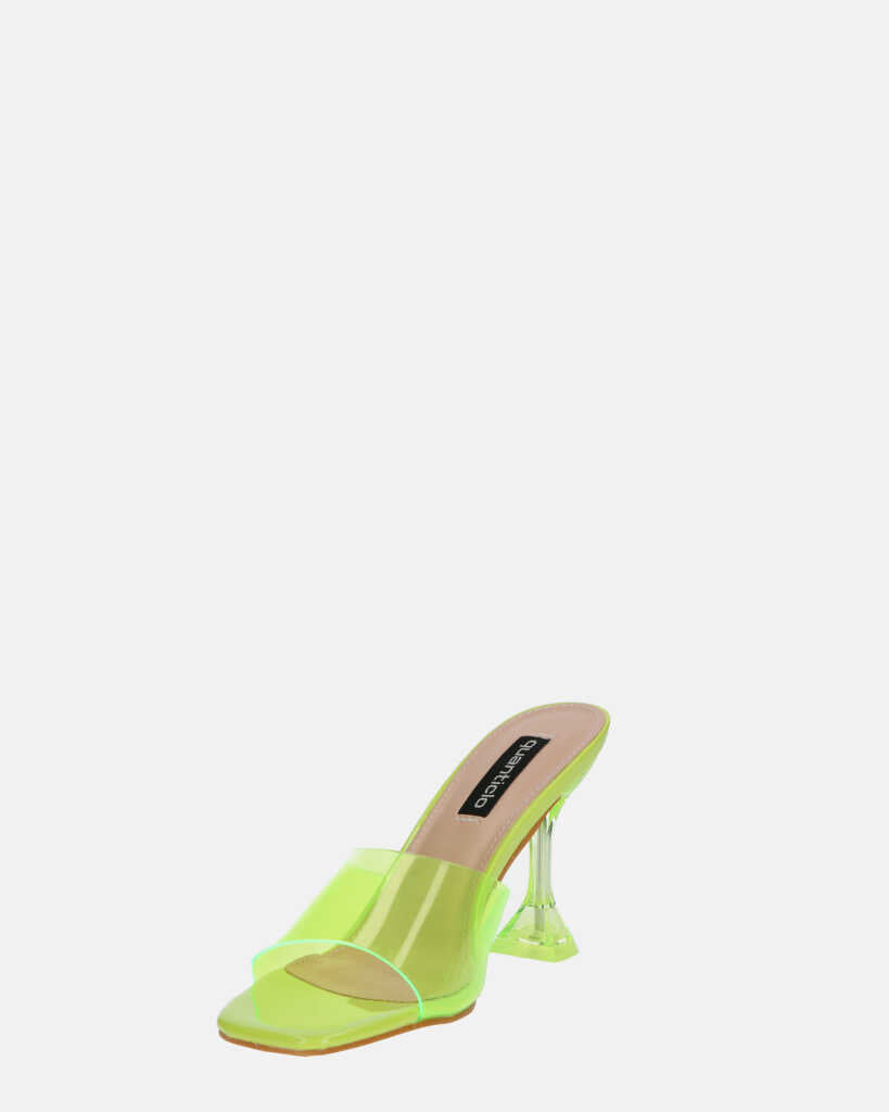 FIAMMA - sandalo con tacco in perspex giallo con suola in PU