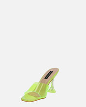 FIAMMA - sandalo con tacco in perspex giallo con suola in PU