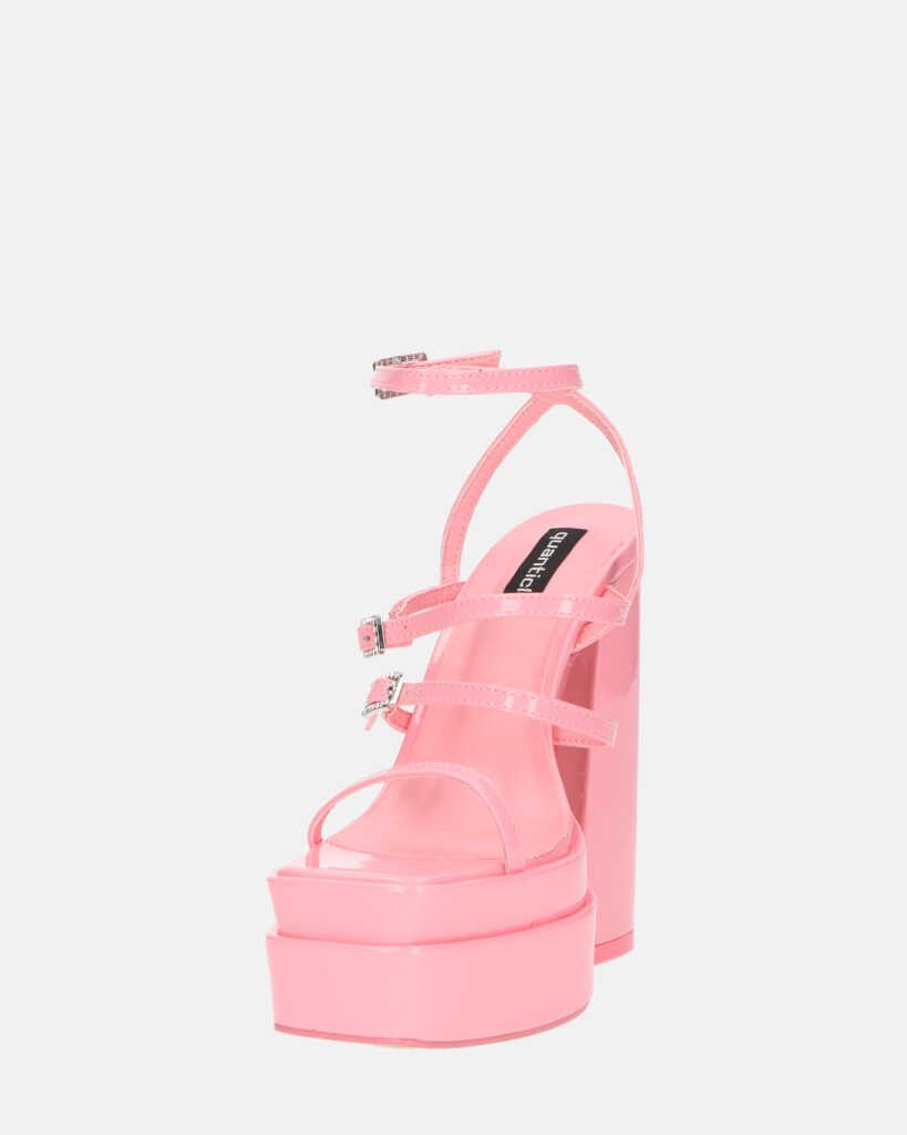 TEXA - sandali con cinturino e tacco alto in rosa