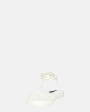 LACEY - sandali infradito bassi bianchi con lacci