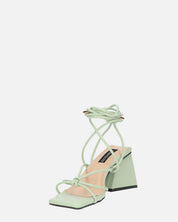 MELISA - sandali con lacci in ecopelle verde