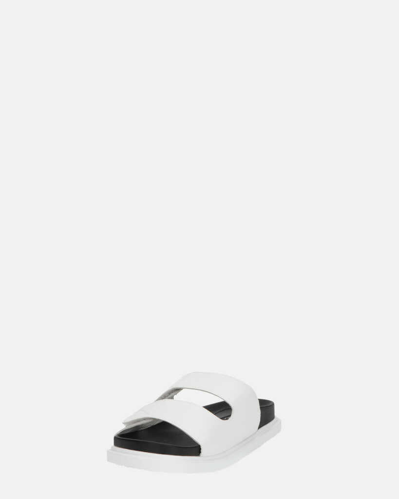 NUHA - sandali bianchi con chiusure in velcro