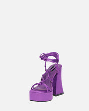 LORINA - sandali con tacco e platform in lycra viola