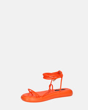 LACEY - sandali infradito bassi arancione con lacci