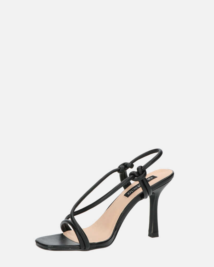 RAFA - sandales à talons en pu noir