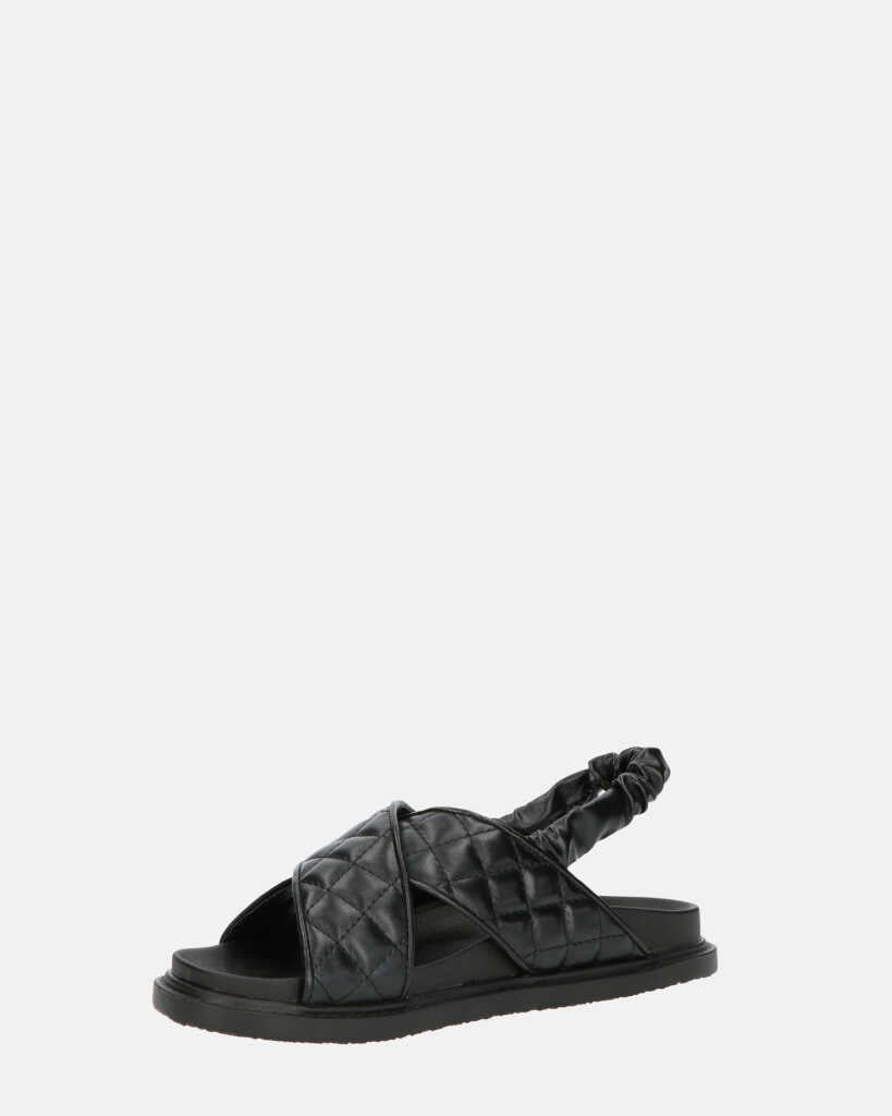 MICH - sandali neri con ecopelle padded