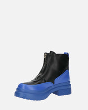 CHRISTIANE - chaussures bleues à glissière en PU