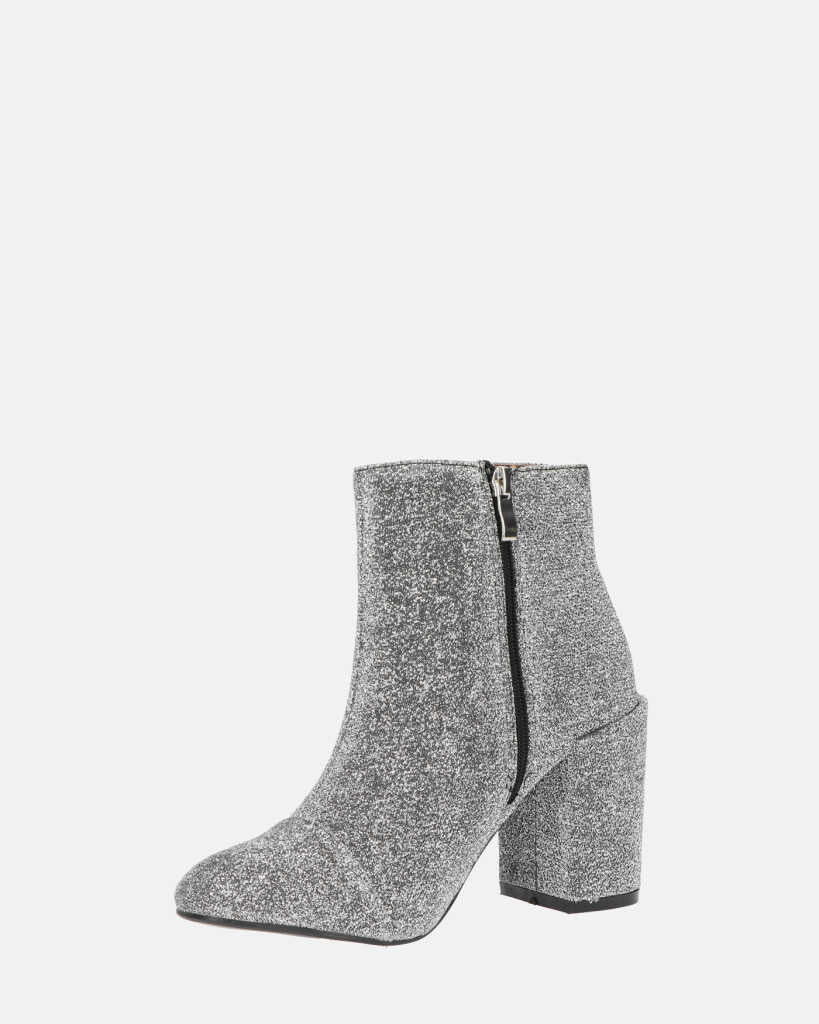 IRENE - stivaletto in glitter grigio