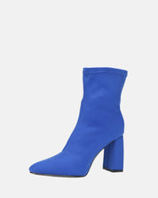 MARGOT - stivaletti in lycra blu con tacco