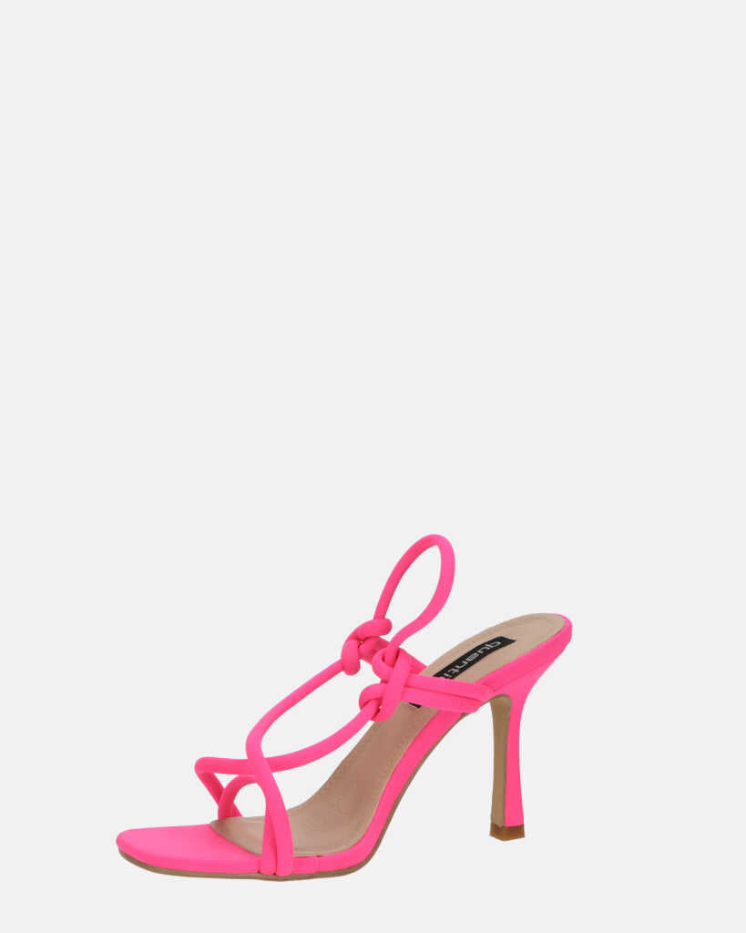 RAFA - sandali con tacco in lycra fuchsia
