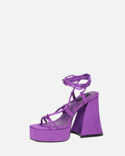 LORINA - sandali con tacco e platform in lycra viola