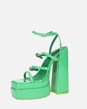 TEXA - sandali con cinturino e tacco alto in verde