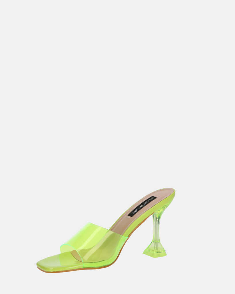 FIAMMA - sandalo con tacco in perspex giallo con suola in PU
