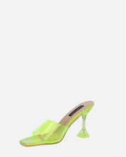 FIAMMA - sandalo con tacco in perspex giallo con suola in PU